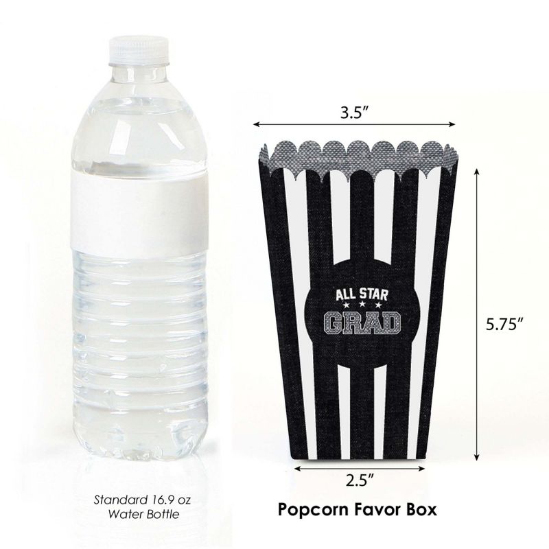Big Dot of Happiness All Star Grad - Graduation Party Favor Popcorn Treat Boxes - Set of 12