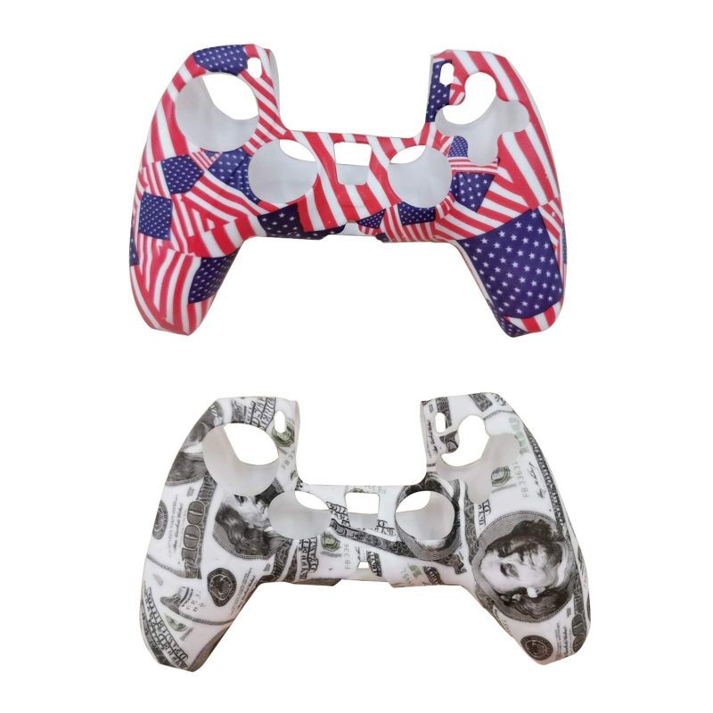 2 Pack Silicone Case Cover Skin for PS5 DualSense Controller