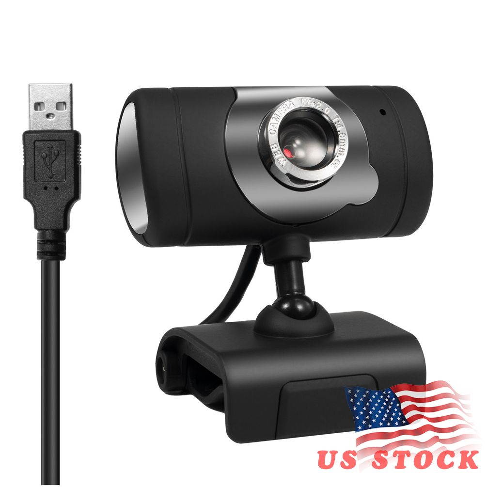 USB Web Camera, HD Webcam with Microphone for PC Computers Laptops, USB Clip-On Web Cam 360 Degree Rotatable for Notebook Laptop