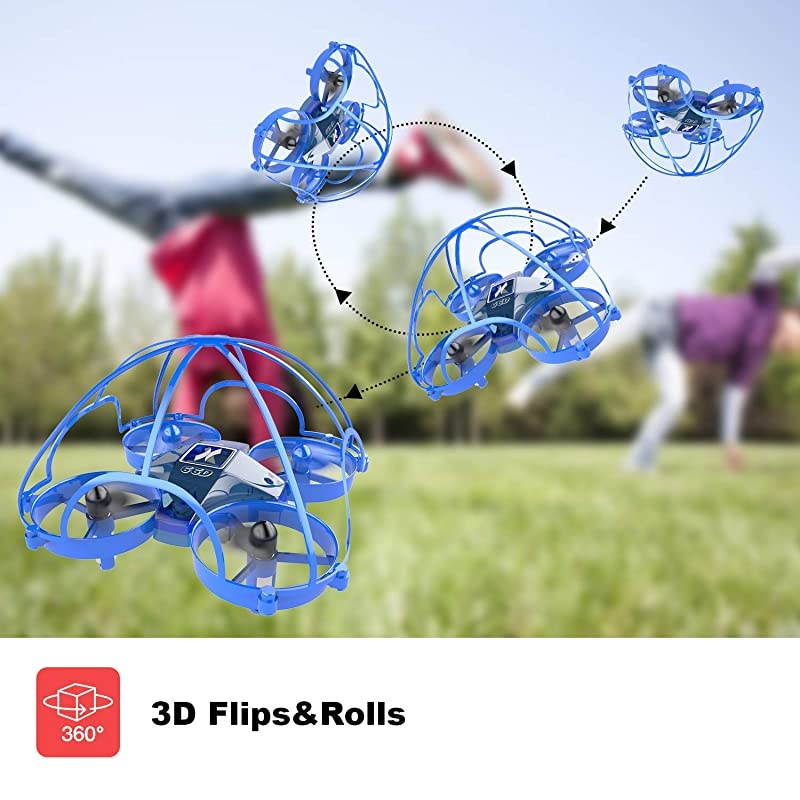 Mini Drone RC Nano Quadcopter Best Drone for Kids and Beginners RC Helicopter Plane with Auto Hovering 3D Flip Headless Mode and Extra Batteries Toys for Boys and Girls