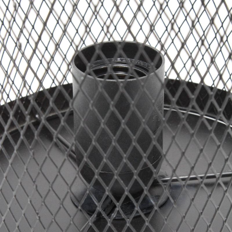 Mesh Cylindrical Steel Table Lamp Black - Simple Designs
