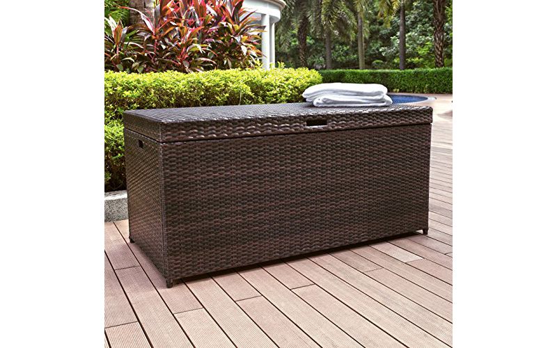 Sunnydaze Outdoor Meranti Wood with Teak Oil Finish Wooden Garden Planter Box Bench Seat - 68" - Brown