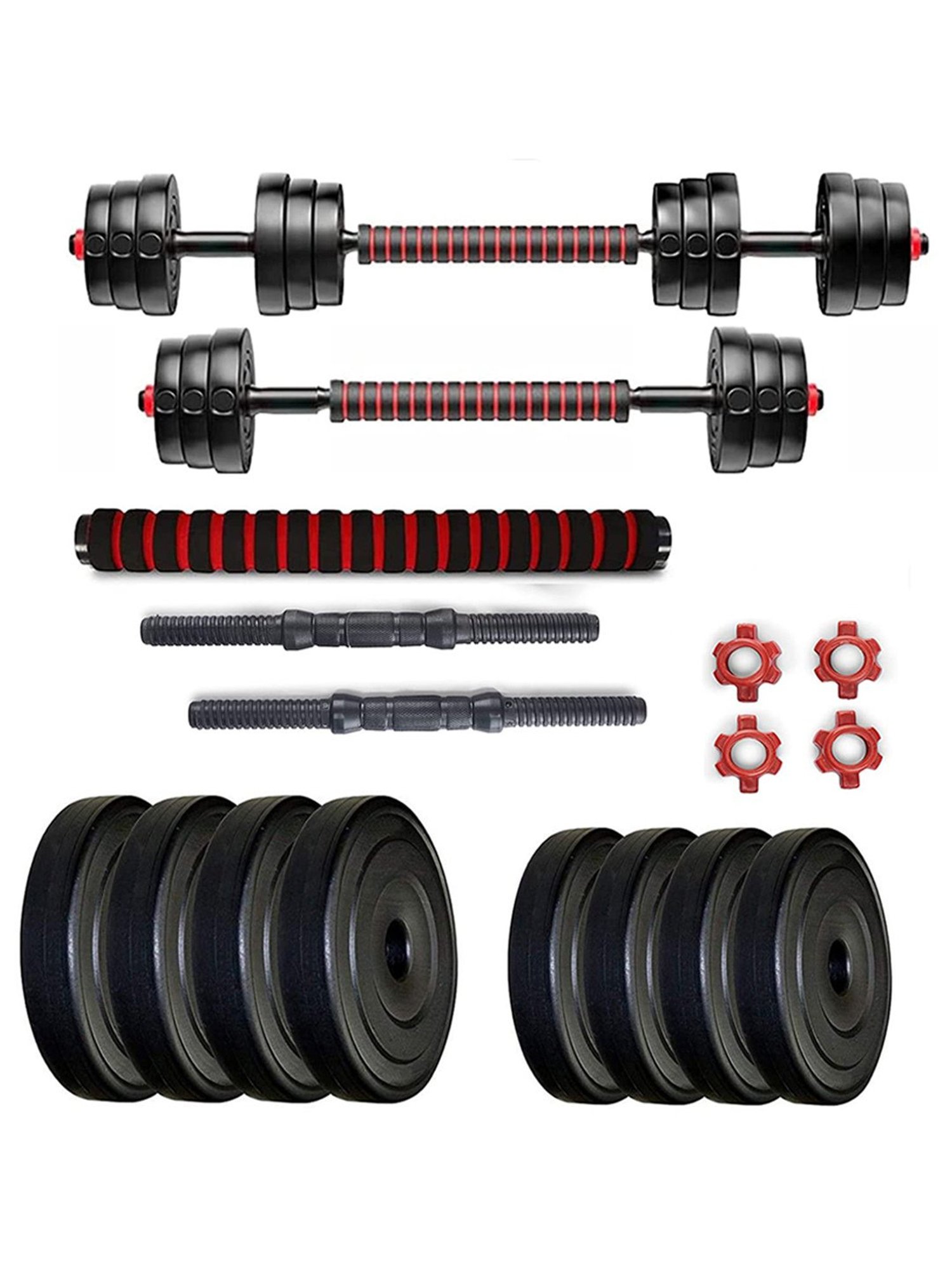 Protoner PVC 3 in 1 convertible DM 10 kg dumbbell set and fitness kit