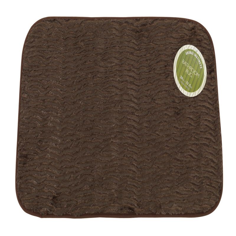 Carnation Home Fashions "Sable" Brown Faux Fur Bath Mat