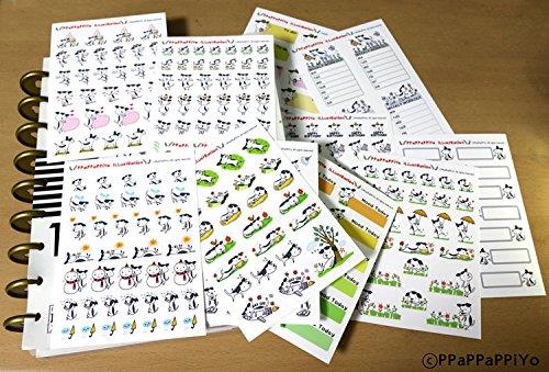 Dog planner sticker - 12 Sheets Size 4 X 5.5 Inch