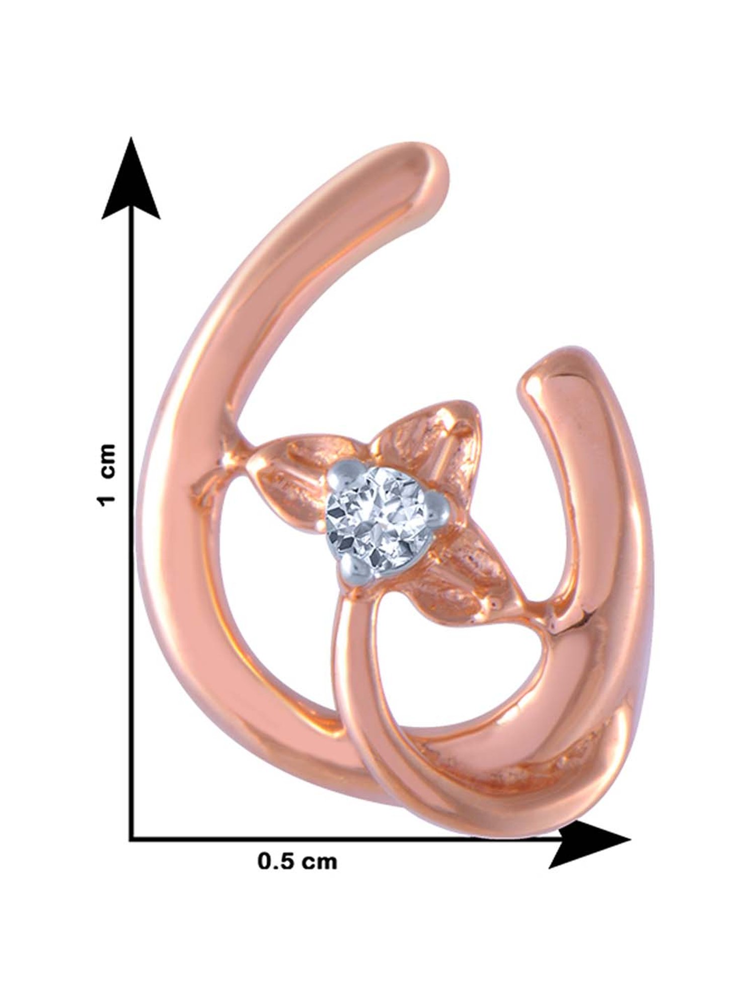 P.C. Chandra Jewellers 14 kt Gold & Diamond Earrings