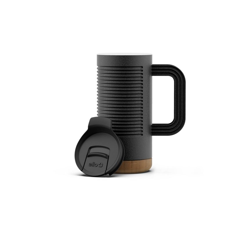 Ello 16oz Ceramic Linden Travel Mug Black