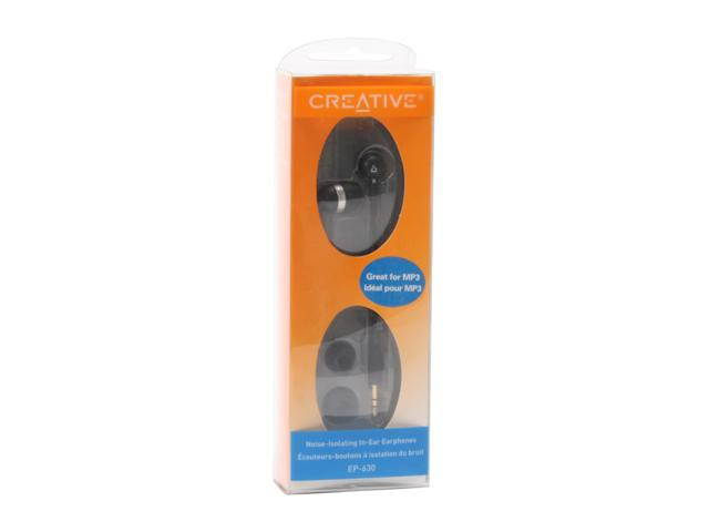 Creative Black EP-630 Canal Noise Isolation Earphones