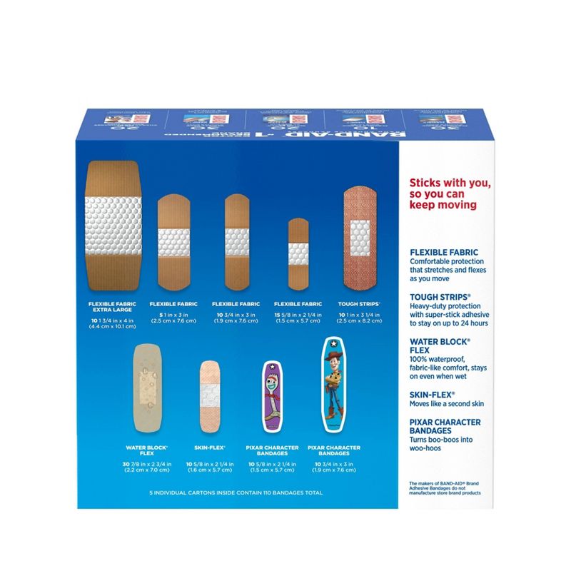 Band-Aid Adhesive Bandages Family Assorted Pack - 110ct