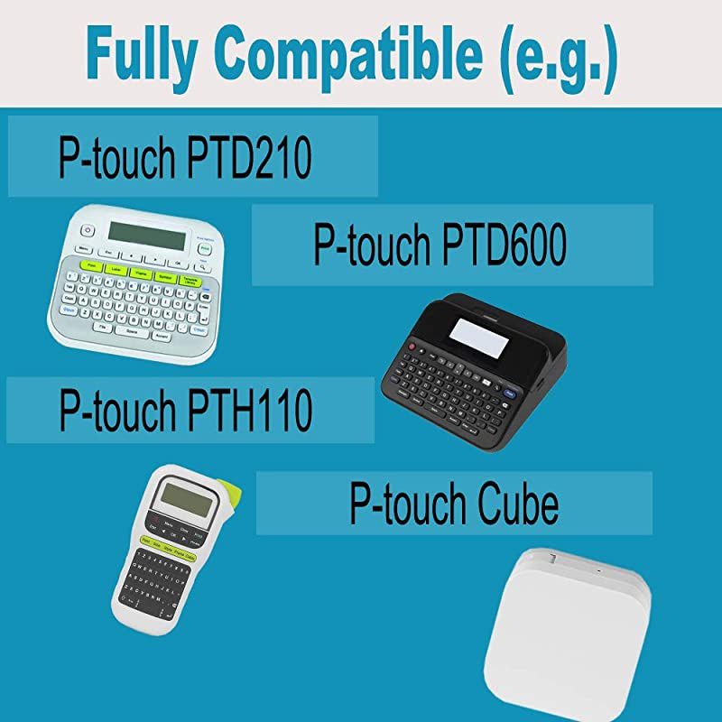 Compatible Label Tape Replacement for Brother P Touch TZ TZe-231 TZe-131 TZe Tape 12mm 0.47 inch Laminated Black on White/Clear for Brother P-Touch PTD210 PTH110 PTD400AD Label Makers, 2-Pack