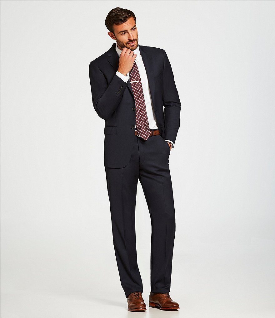 Cremieux Classic Fit Pleated Pant Solid Wool Suit
