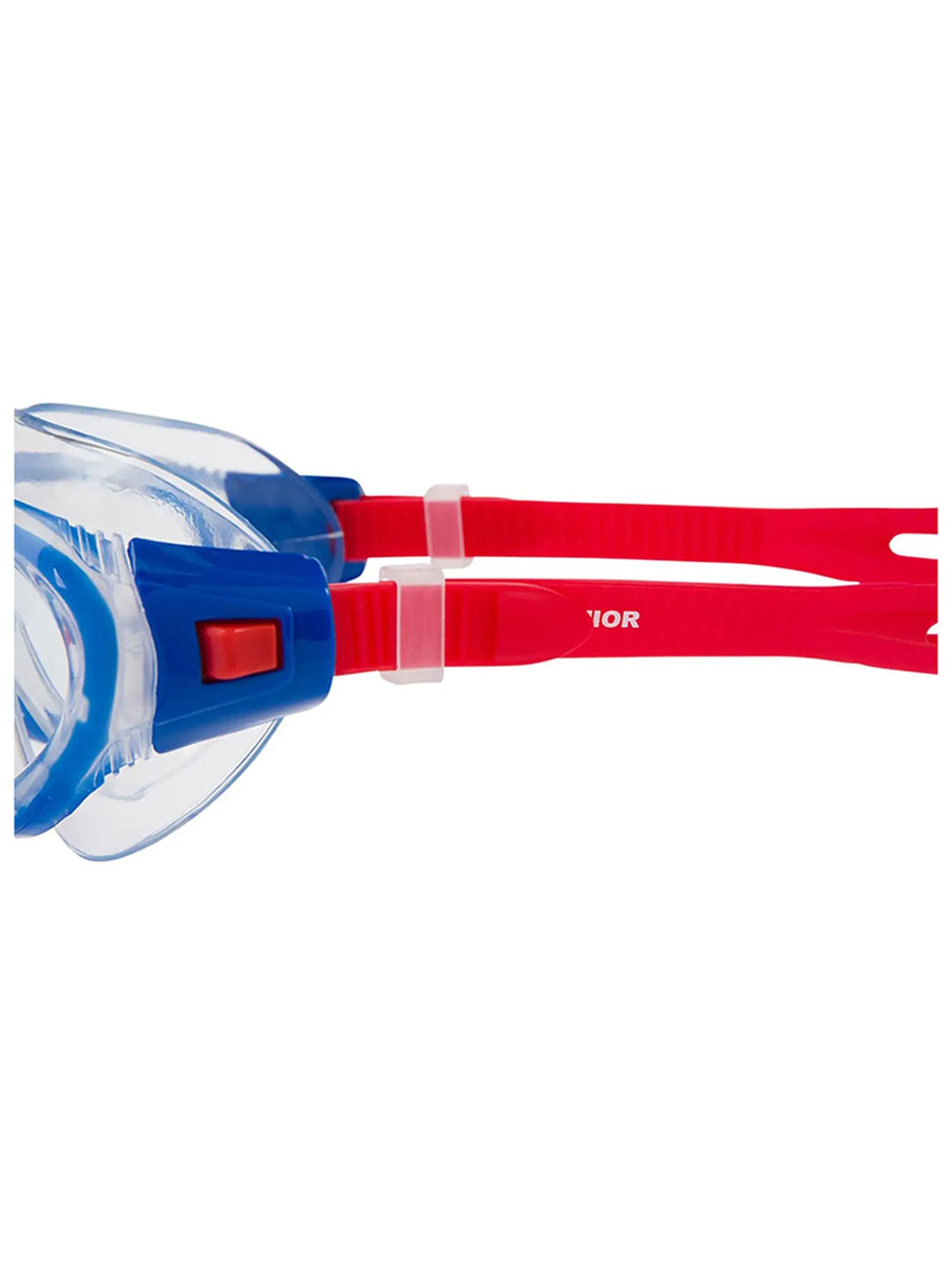 Speedo Unisex Junior Rift Clear-Lens Goggles (Lava Red & Blue)