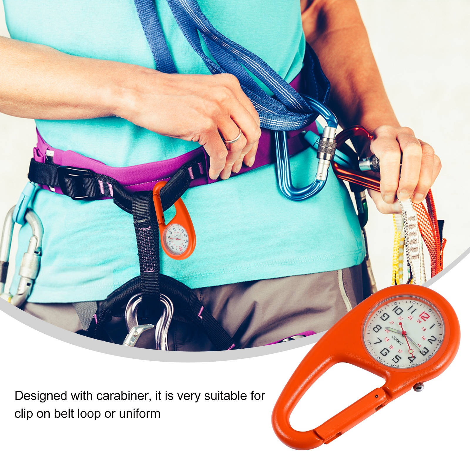 2pcs Fob Watch Outdoor Climbing Watch Fluorescent Watch Backpack Watch