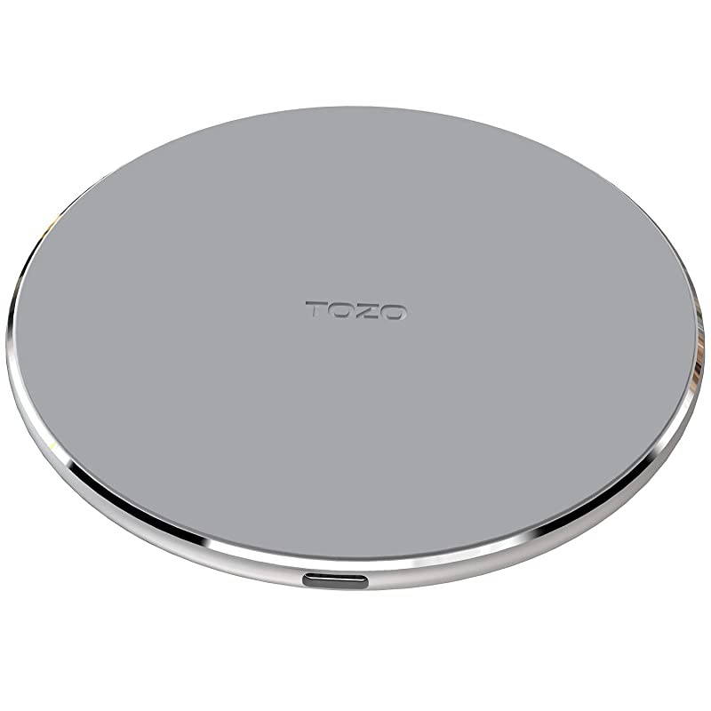 W1 Wireless Charger Thin Aviation Aluminum Computer Numerical Control Technology Fast Charging Pad GrayNO AC Adapter