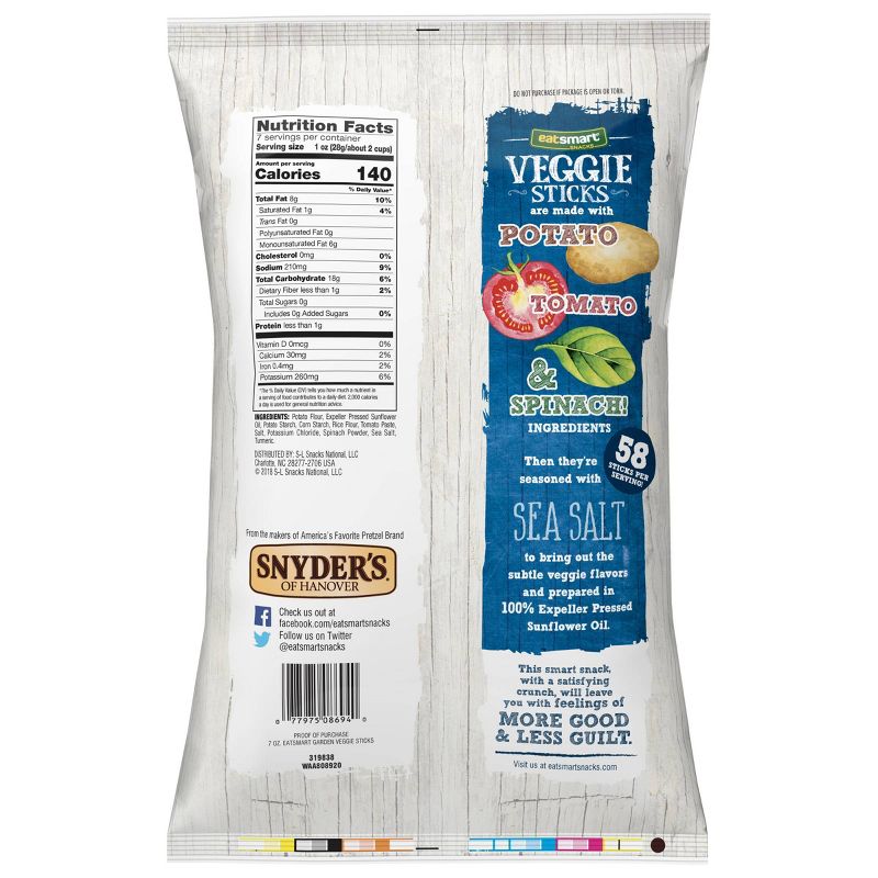 Snyder's of Hanover Sea Salt Garden Veggie Sticks - 7oz