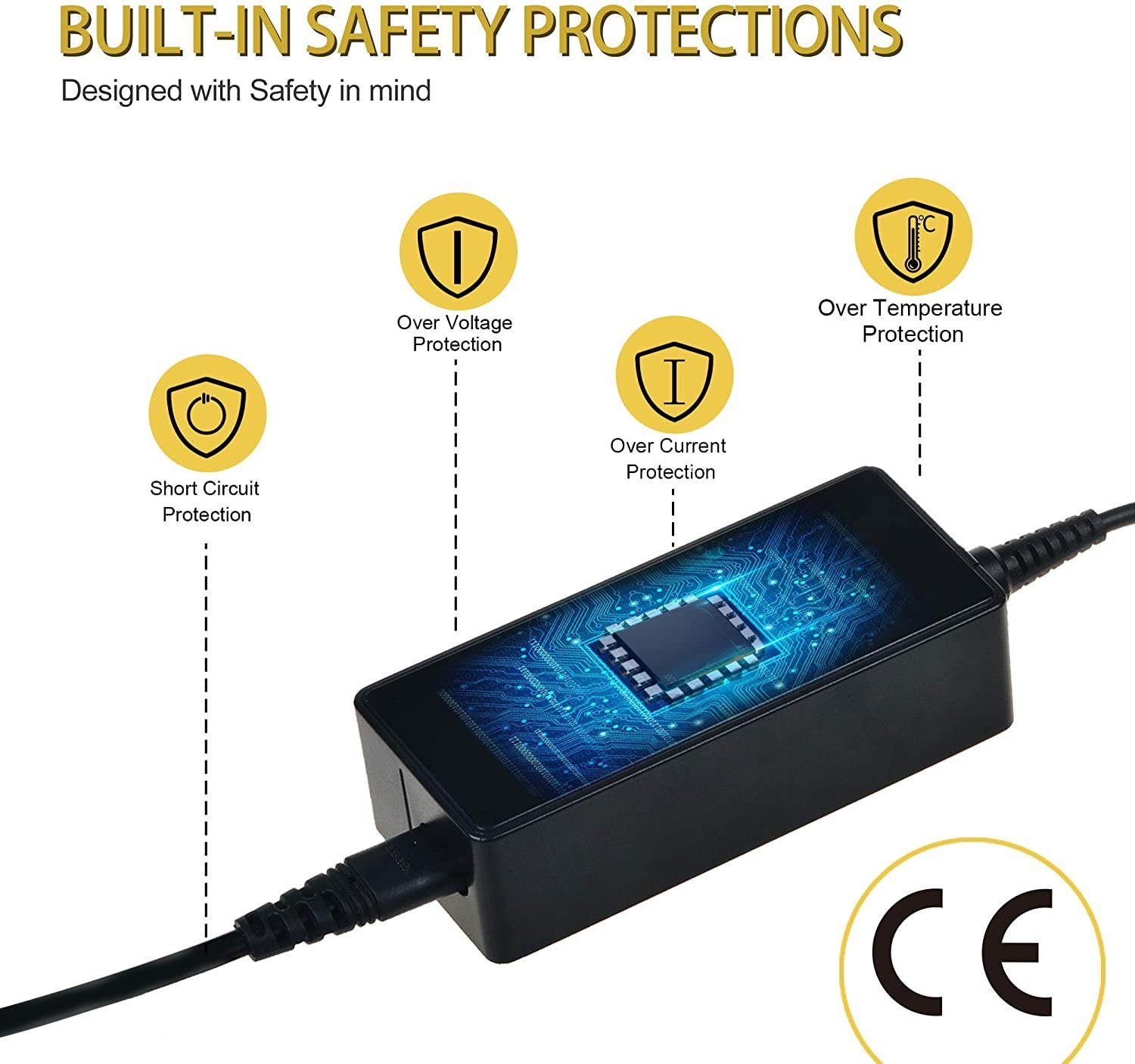 BigNewPowered 19V AC Adapter for HP Pavilion 23-B244 B4B16AV H5P53AA H5P53AA#ABA 23B244 23 All-in-One Desktop PC A7E33AV#ABA A7E33 90 Watt Docking Station 19VDC 90W Power Supply Cord Battery Charger