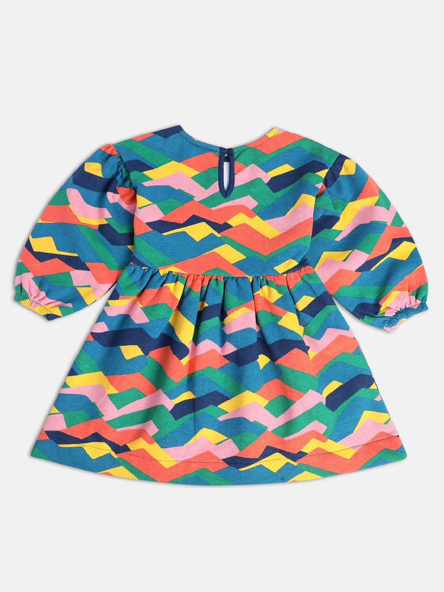 MINIKLUB Kids Multicolor Printed Full Sleeves Dress
