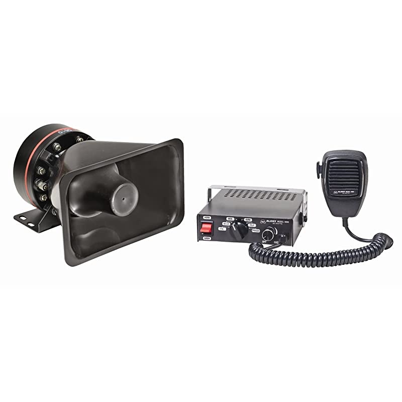 4000-2) Alert 80 Watt Electronic Siren and Speaker - 12 Volt