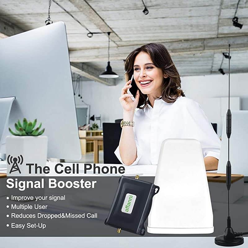 Cell Phone Signal Booster 4G LTE T-Mobile US Cellular Band12/17 FDD ATT Cell Signal Booster Cell Phone Booster ATT Signal Booster Amplifier Repeater Cell Extender Boost Voice+Data for Home