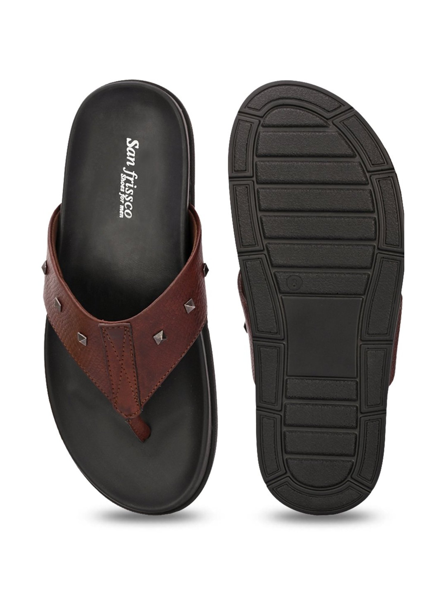 San Frissco Men's Brown Thong Sandals