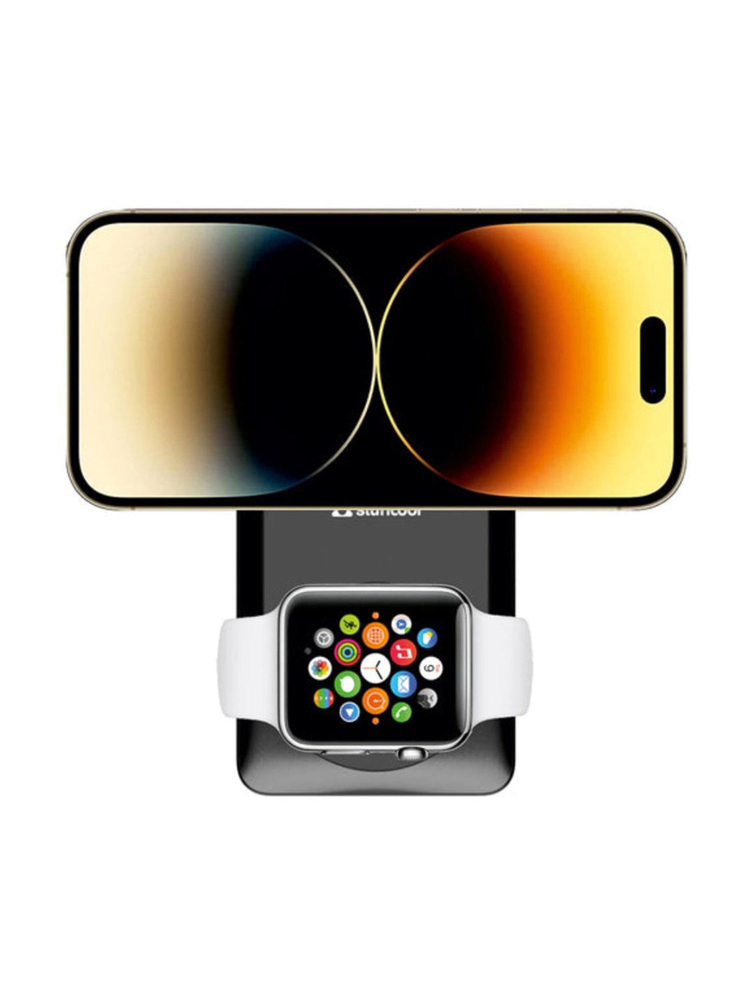 Stuffcool Monde 10000mAh Magnetic Wireless Power Bank with Apple Watch Charging (Black)