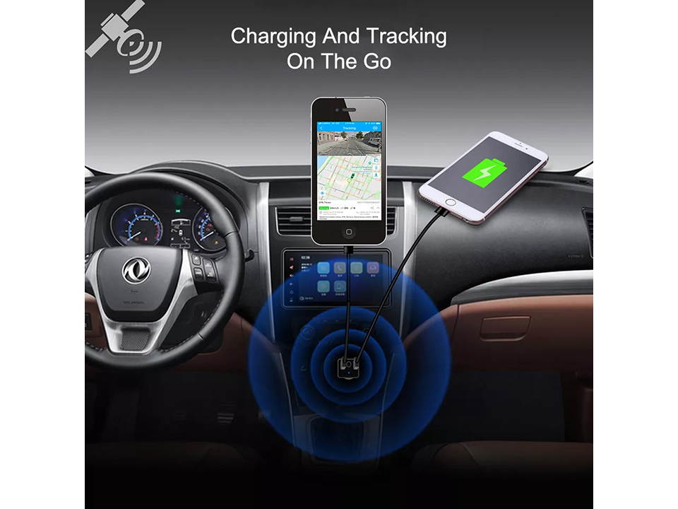 JIMIIoT HVT001 Mini Car Charger GPS Tracker Dual Charging Port With Sound Monitoring ACC Detection RealTime GPS Tracking By APP Web