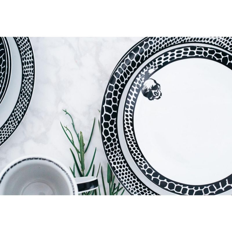 Robe Factory LLC Harry Potter Voldemort Death Eater Dinnerware Sets | 16-Piece Ceramic Dinner Set