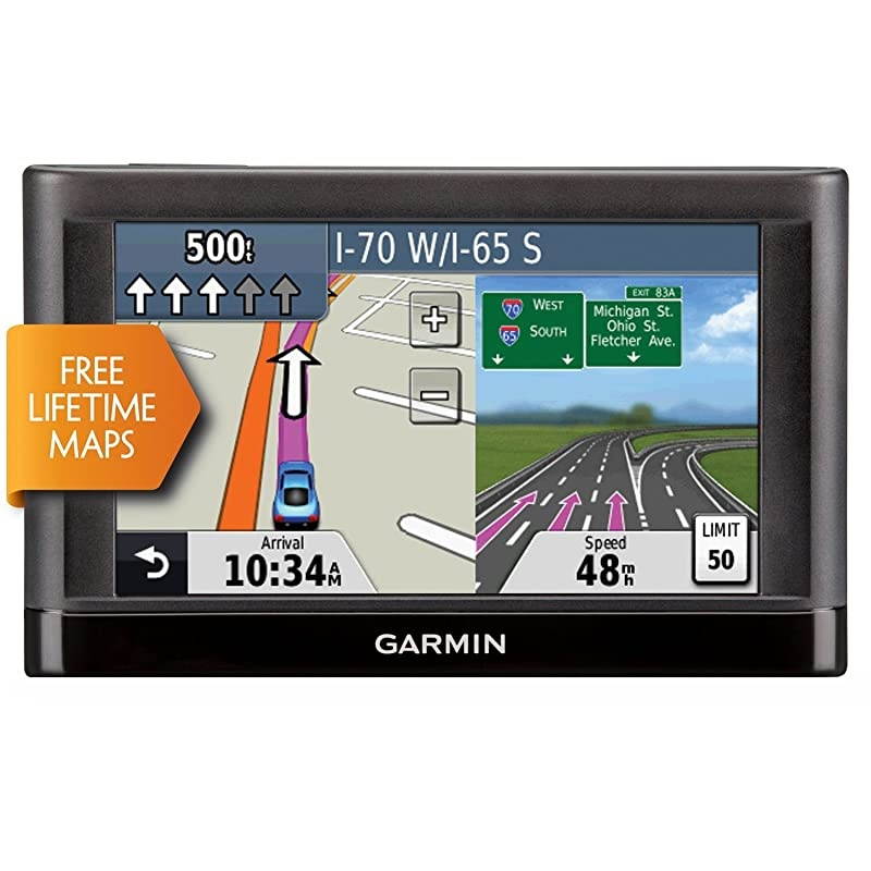 Nuvi 55LM 5" Touchscreen Car Sat Navigation GPS w/Lifetime Maps 0119-801 (Renewed)