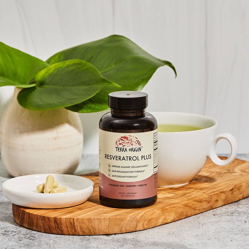 Terra Origin Resveratrol Plus Youthful Skin Dietary Supplements - 60ct