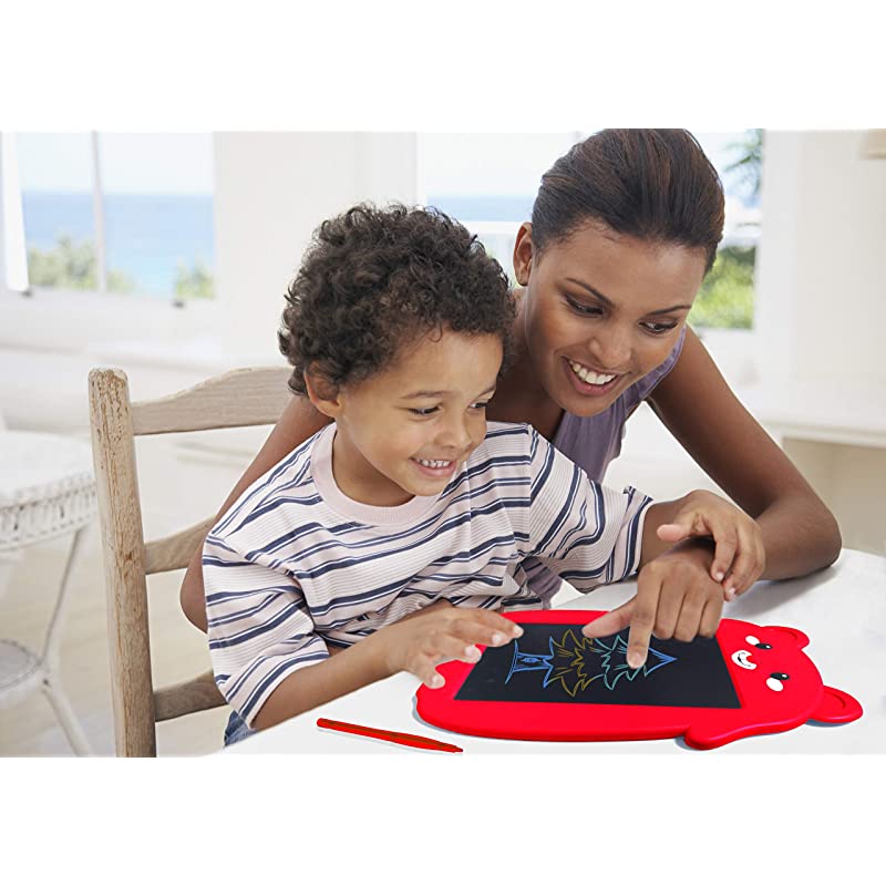 LCD Writing Tablet for Birthday GiftKids Toy 85 Inch Colorful LCD Writing Tablet Electronic Writings Pads Drawing Gifts for Kids Office Blackboard Erase Button Lock IncludedRedMc