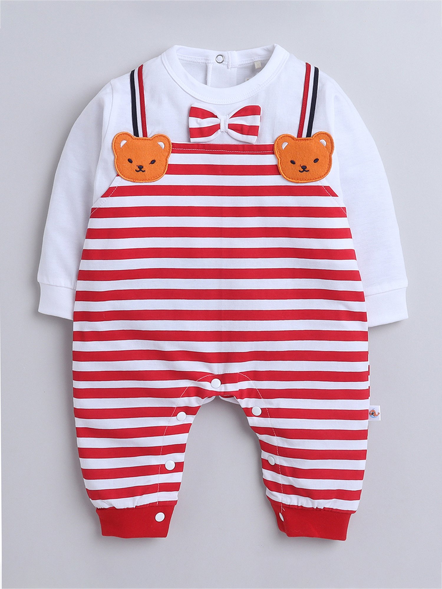 Berrytree Organic Kids Black Cotton Animals Print Rompers