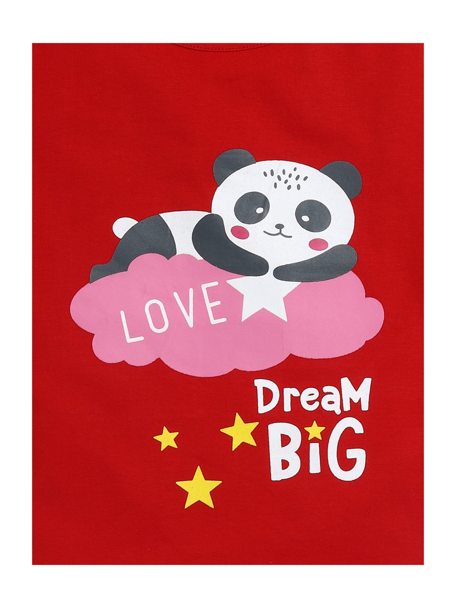 Todd N Teen Girls Red & Black Cotton Printed T-Shirt Set