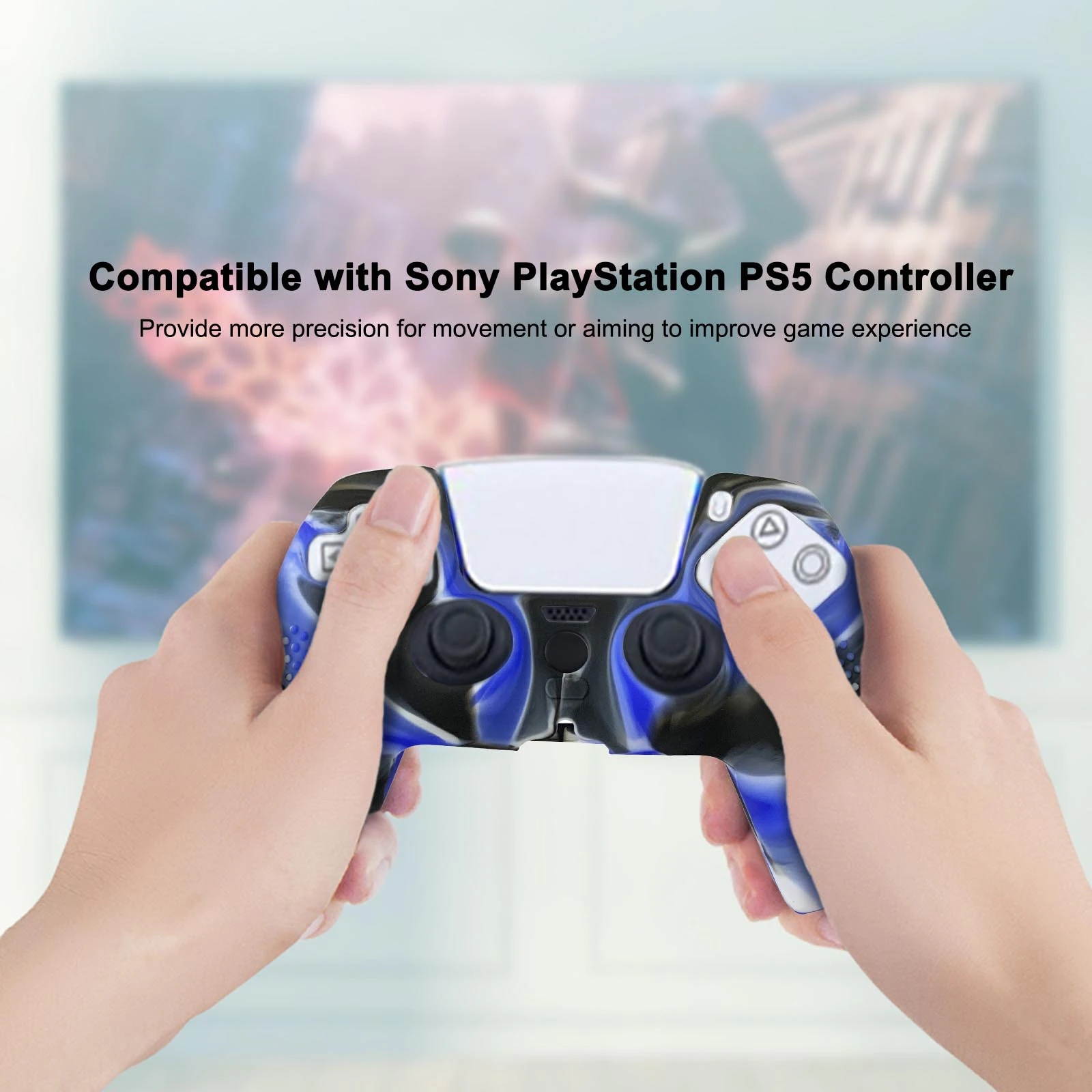 Replacement Cover for PS5 Gamepad Silicone Case Dustproof Anti-slip Particle Protective Case for Sony PlayStation PS5 Controller