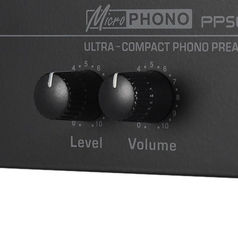 Hot Pp500 Ultra Compact Phono Preamp Preamplifier with Level & Volume Controls Rca Input & Output 1/4 Inch Trs Output Interfaces (1pcs)