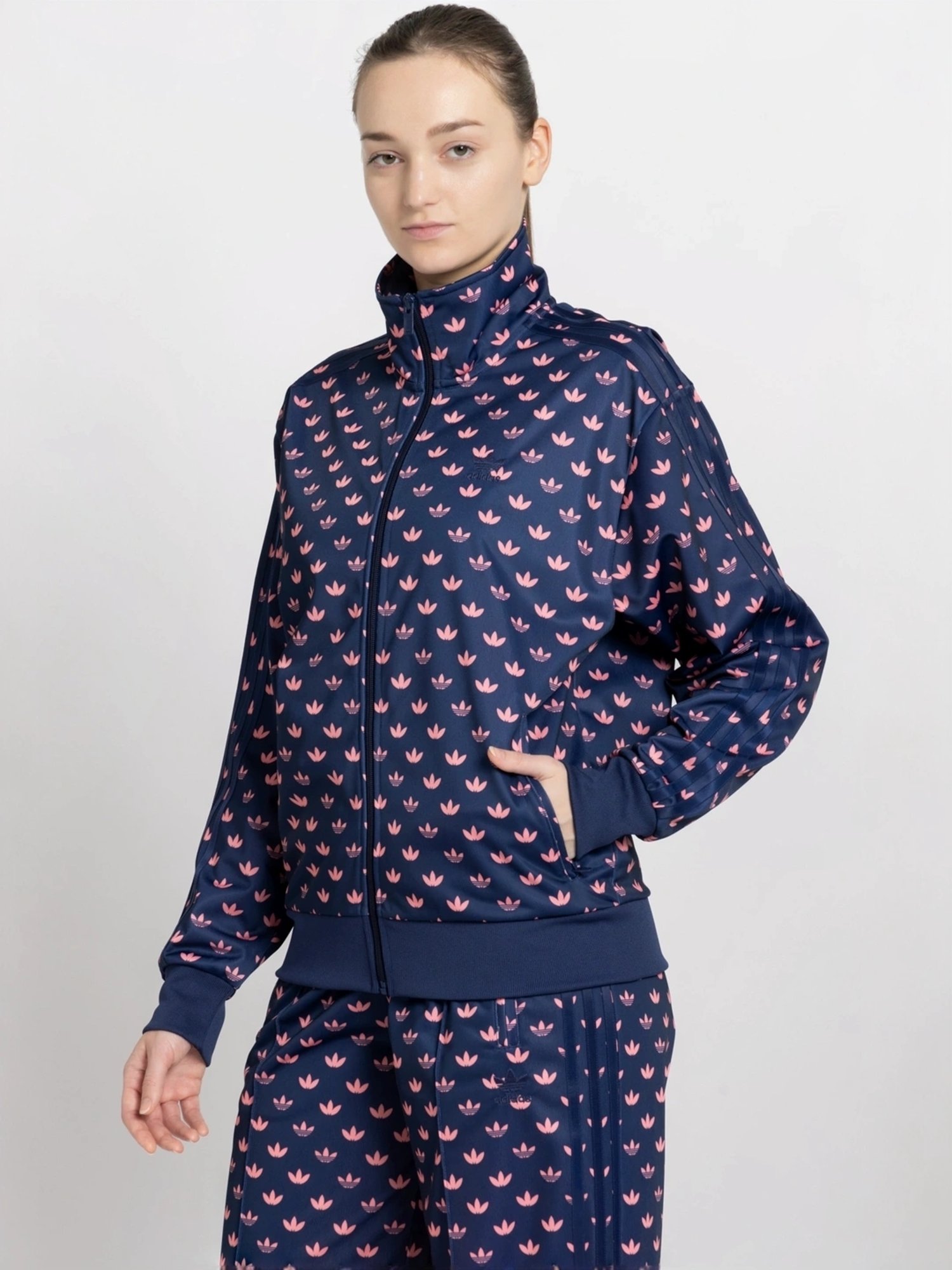 Adidas Originals Blue Printed Sports Jacket