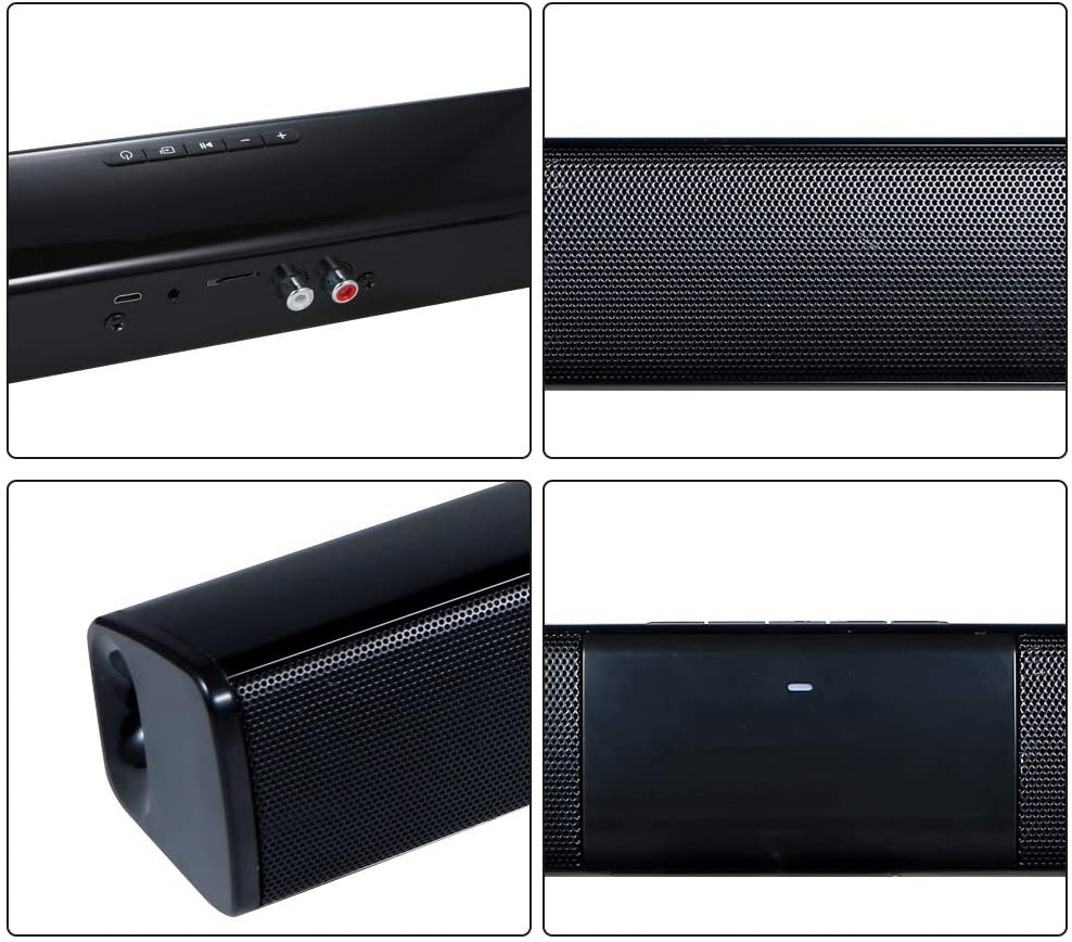 Docooler Luxury Wireless BT 4.0 Soundbar Speaker TV Home Theater 3D Soundbars Bass Television Subwoofer with RCA Line Remote Control(Air Column Bag Package)