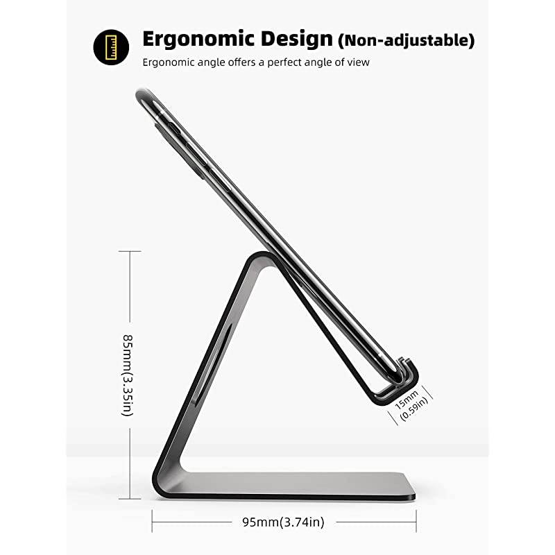 Cell Phone Stand Phone Dock Cradle Holder Stand for Office Desk Black