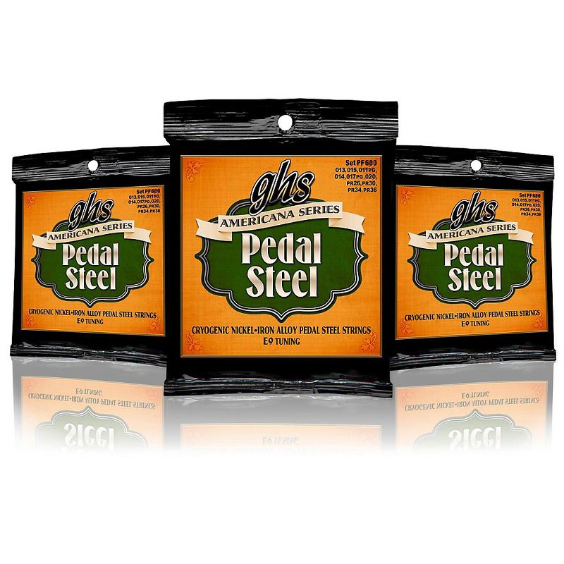 GHS Americana Pedal Steel Strings E9 Tuning (13-36) - 3 Pack