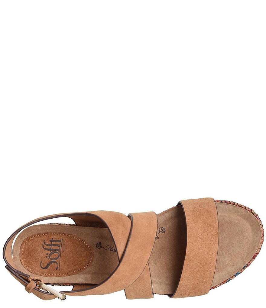 Sofft Haddison Suede Woven Wrapped Wedges