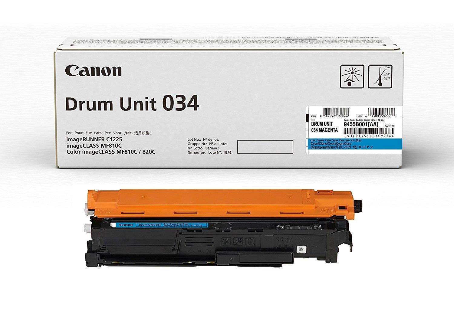 CANON USA 9457B001 CANON DRUM UNIT 034 CYAN - FOR IMAGECLASS MF820CDN AND MF810CDN - FULL YIELD 34,
