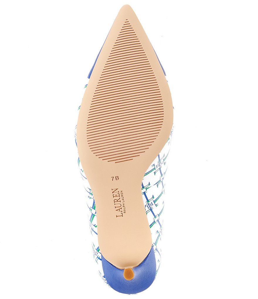 Lauren Ralph Lauren Lindella Logo Pointed Cap Toe Pumps