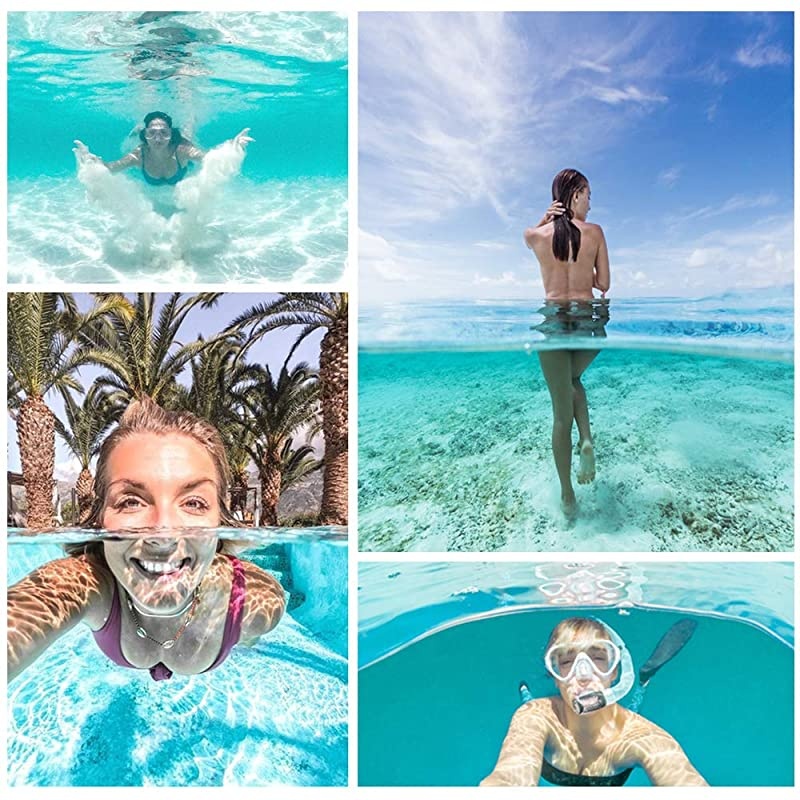 Telesin Dome Port Lens Compatible with GoPro Hero 7 Black, Hero 6, Hero 5 Black, Hero(2018) Waterproof Housing Case Hand Floating Grip Trigger Transparent Cover Underwater Diving Photography