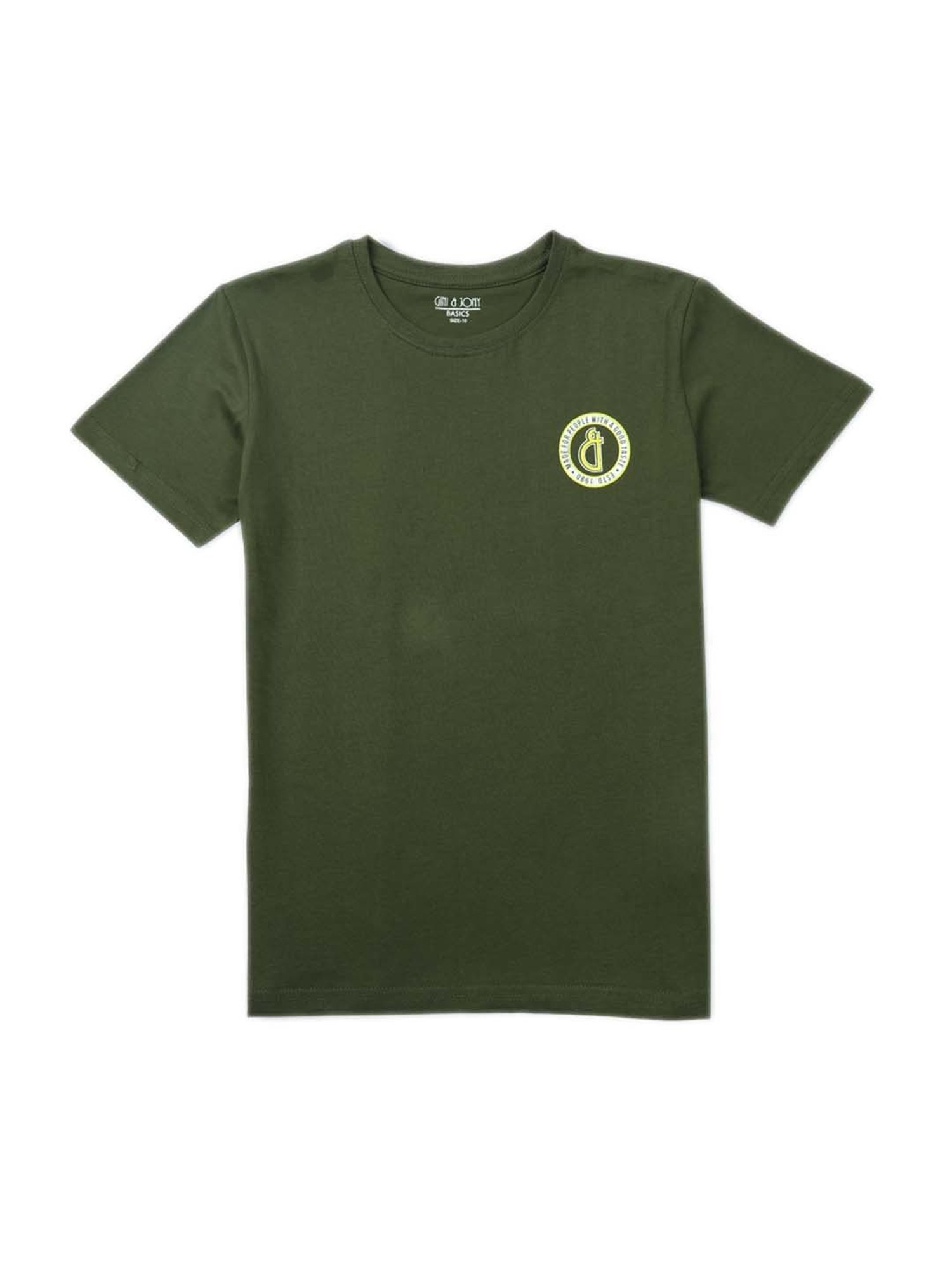 Gini & Jony Kids Green Logo T-Shirt