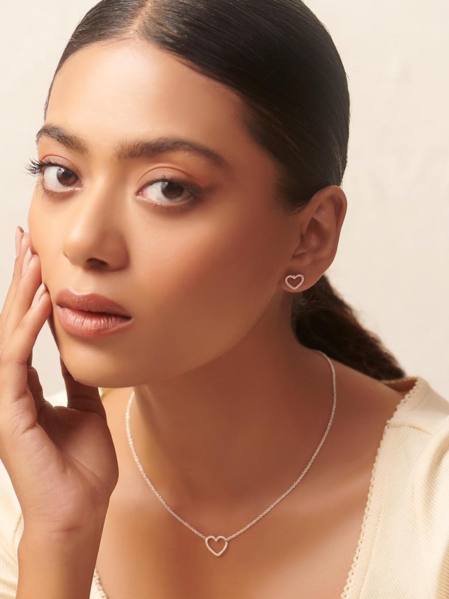 Shaya 92.5 Sterling Silver Same Old Love Heart Earrings for Women