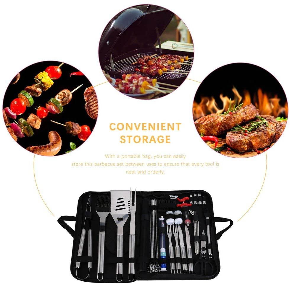 OUTAD Grilling Accessories BBQ Grill Tools Set Professional Grill Utensils 39PCS Stainless Steel Grilling Kit for Outdoor Indoor Camping Party Men and Women Gift
