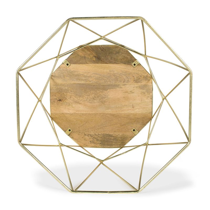 Set of 2 Regata Side Tables Natural/Antique Brass - Poly & Bark