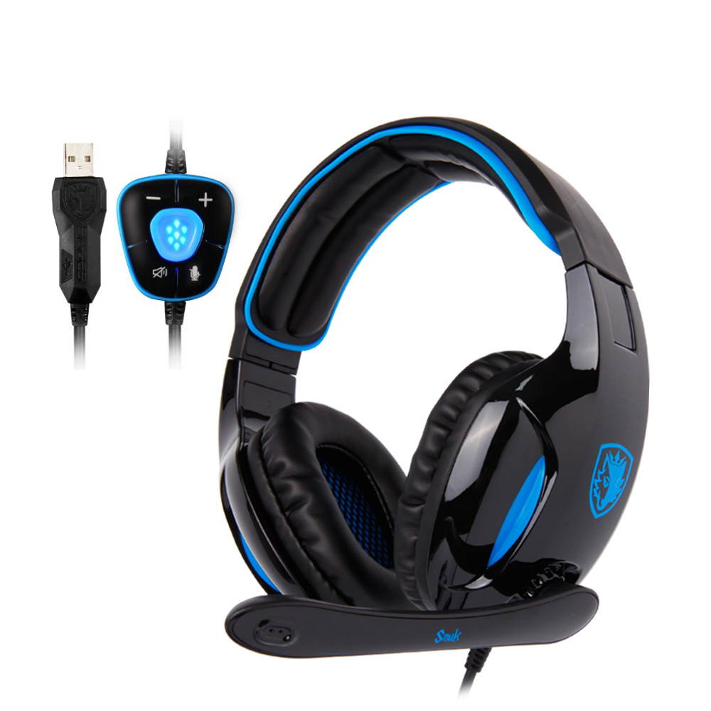 SNUK Gaming Headset USB Headphones Virtual 7.1 Surround Sound Gamer Headphones