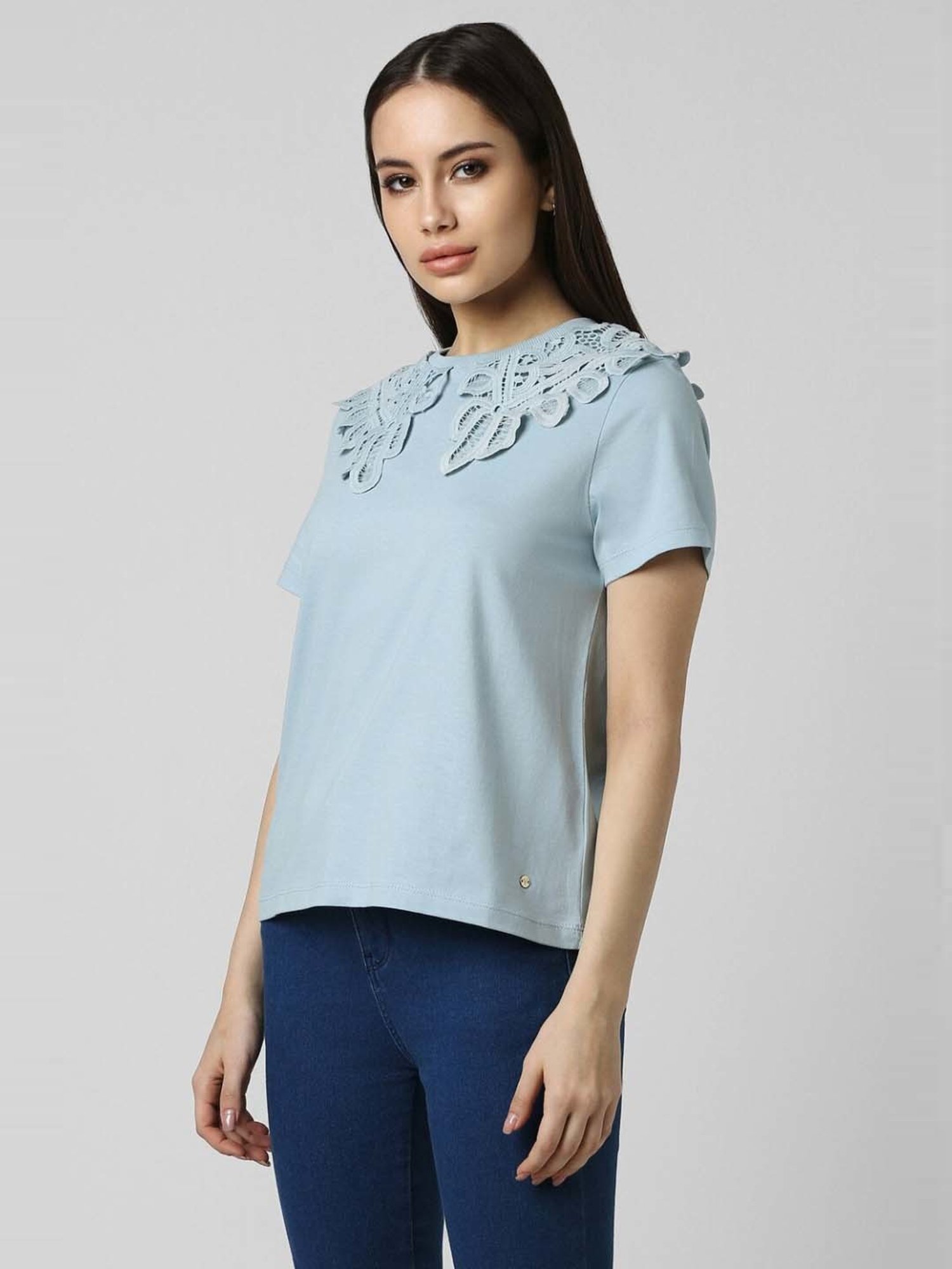 Van Heusen Blue Cotton Top