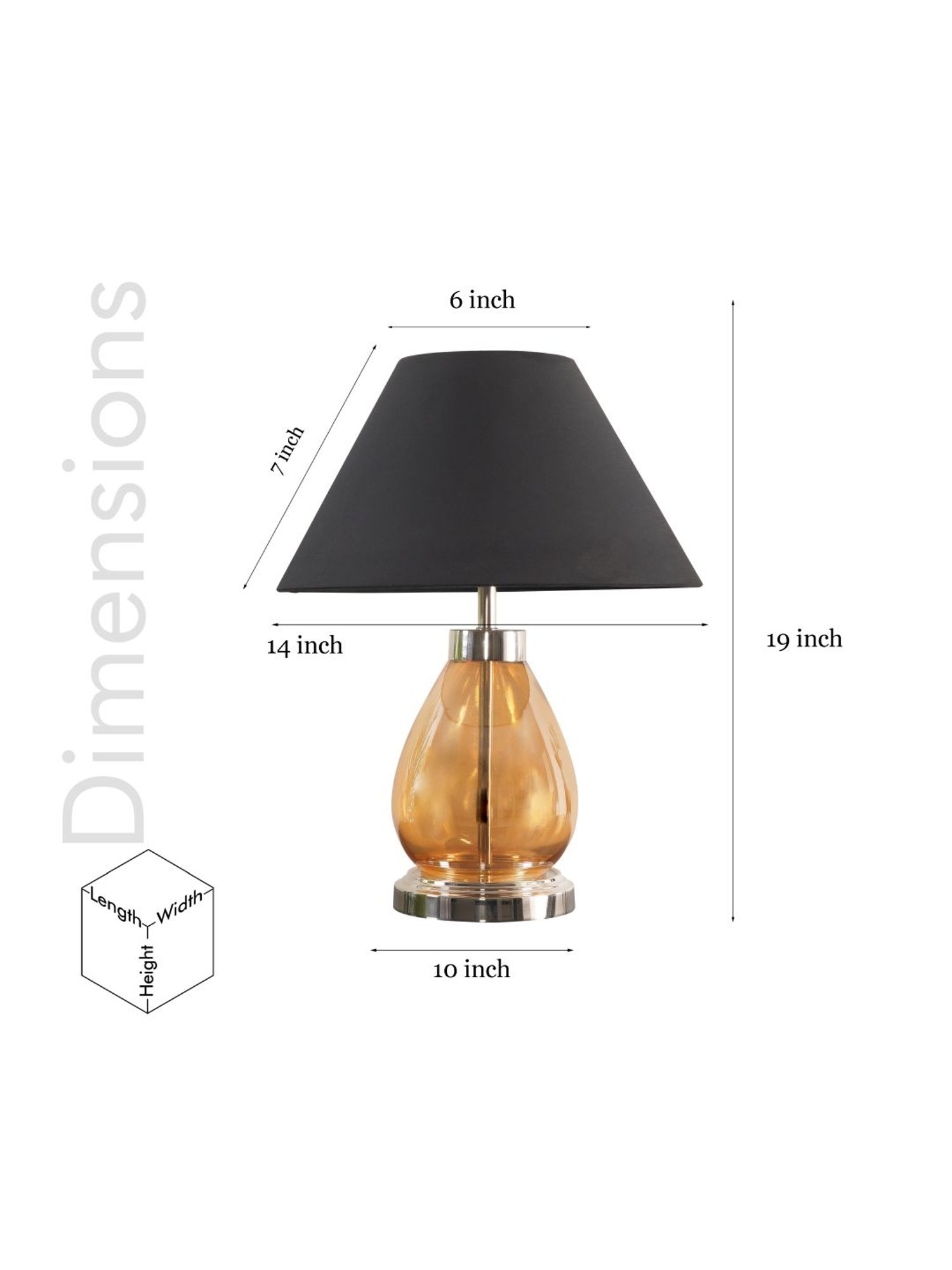Kapoor Lamp Shades Amber & Pink Glass Fondi Finish Table Lamp