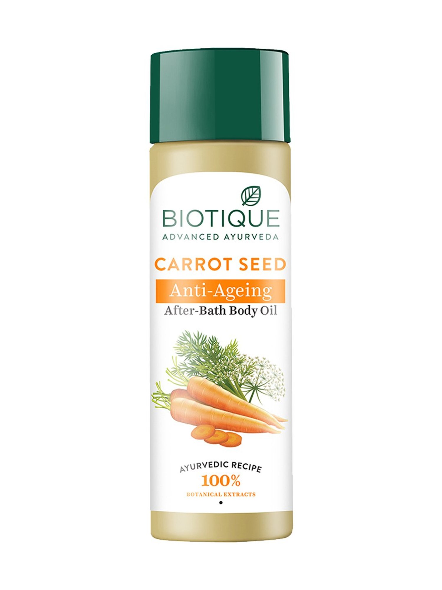 Biotique Carrot Seed Anti-Ageing After-Bath Body Oil - 120 ml